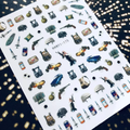 Gun Car Nail Art Sticker