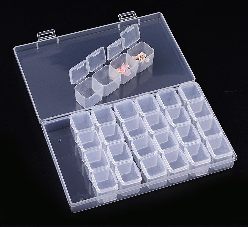 Plastic Empty Storage Case Boxes Manicure Tools Jewellery