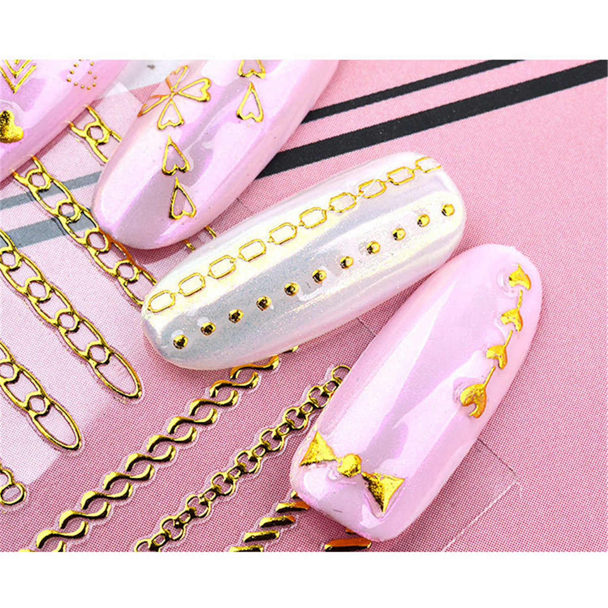 Rivet 3D Embos Geometric Nail Art Sticker