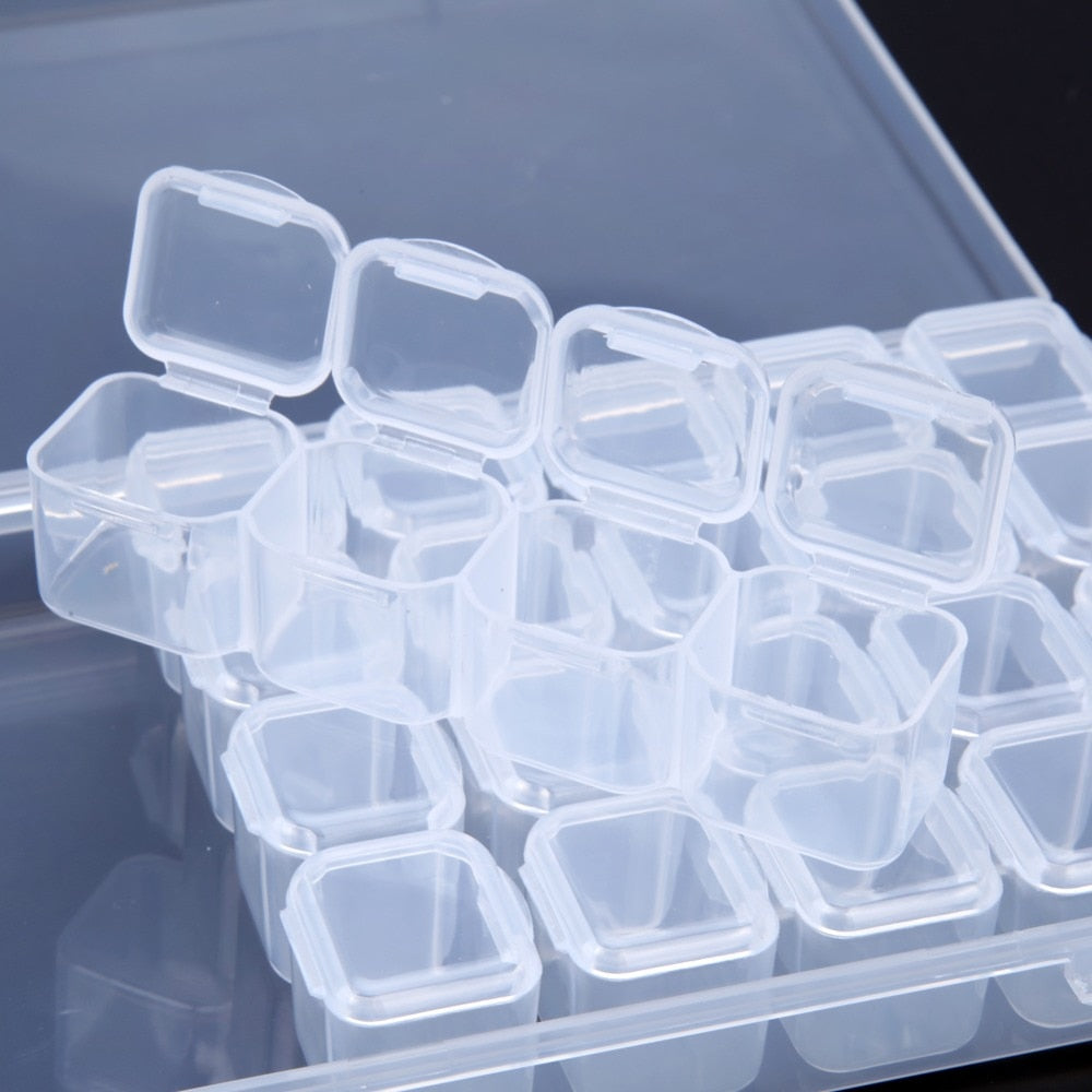 Plastic Empty Storage Case Boxes Manicure Tools Jewellery
