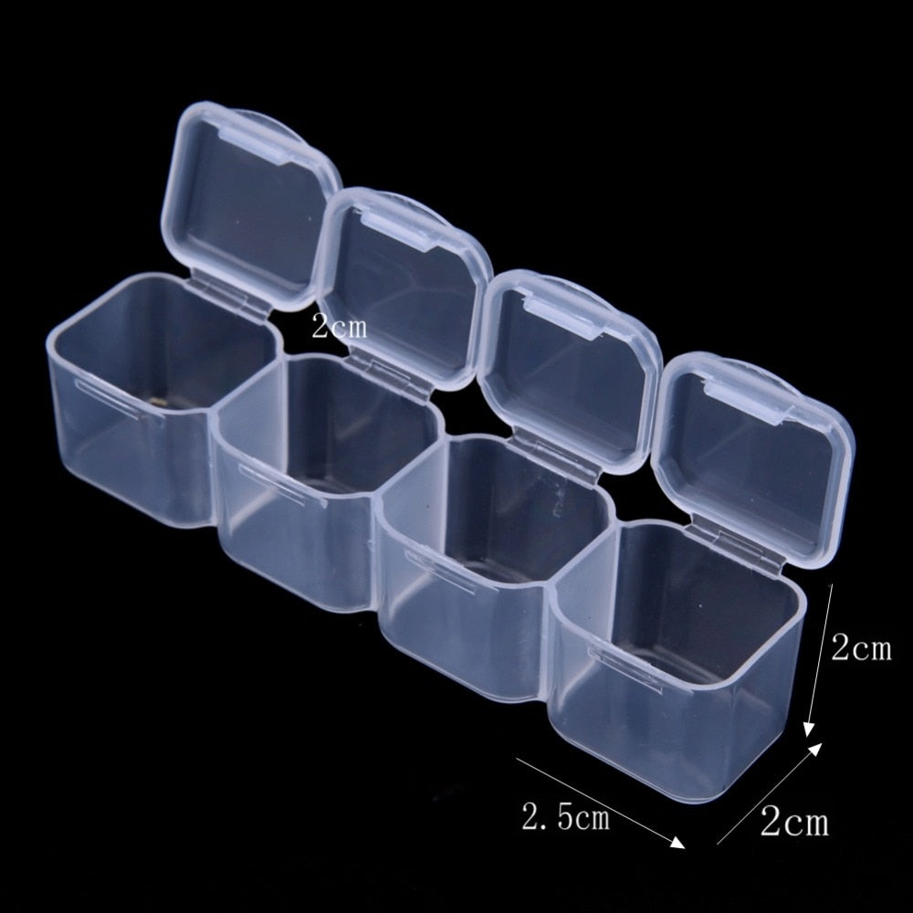 Plastic Empty Storage Case Boxes Manicure Tools Jewellery