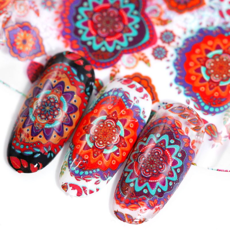 Paisley Mandala Bohemian Foil Nail Transfer