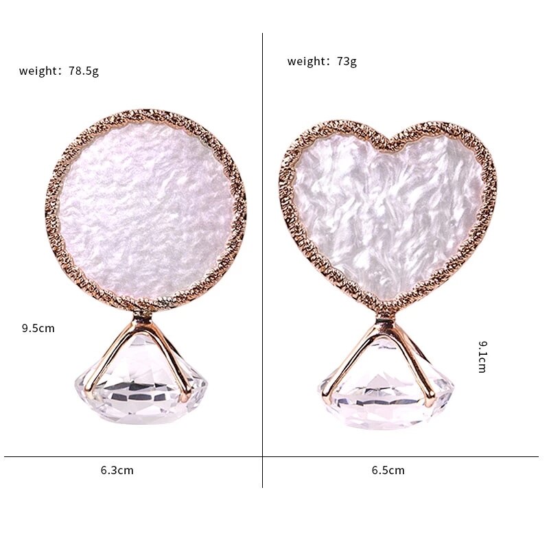 Crystal Heart Diamond Base Nail Art Mixing Plate and Display Holder