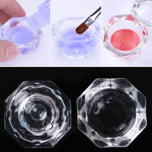 Acrylic Powder Liquid Crystal Glass Acrylic Nail Cup Dappen Dish