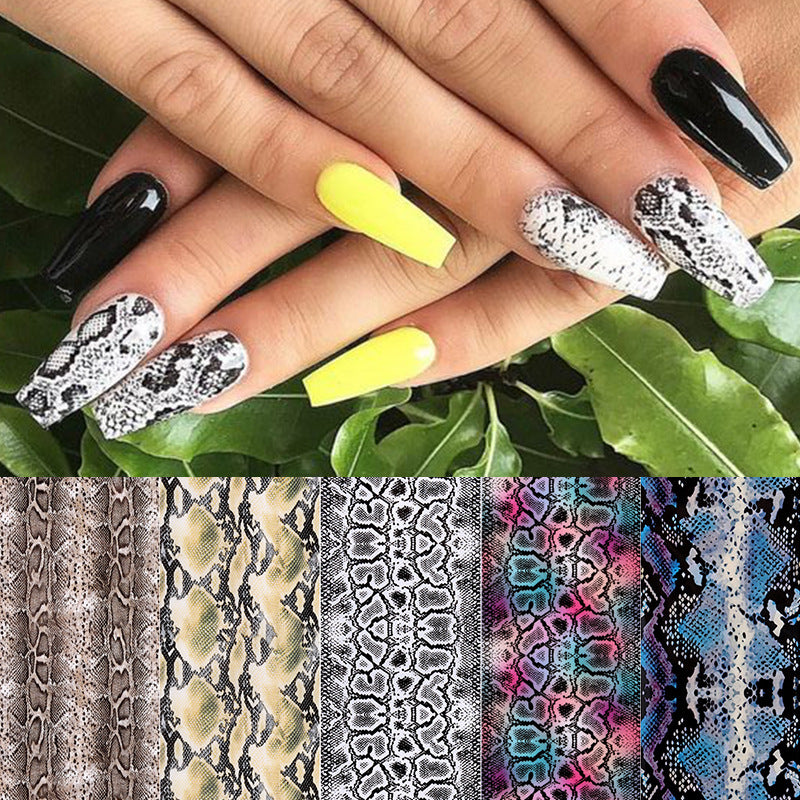 Snake Skin Nail Art 10pcs Foil Set
