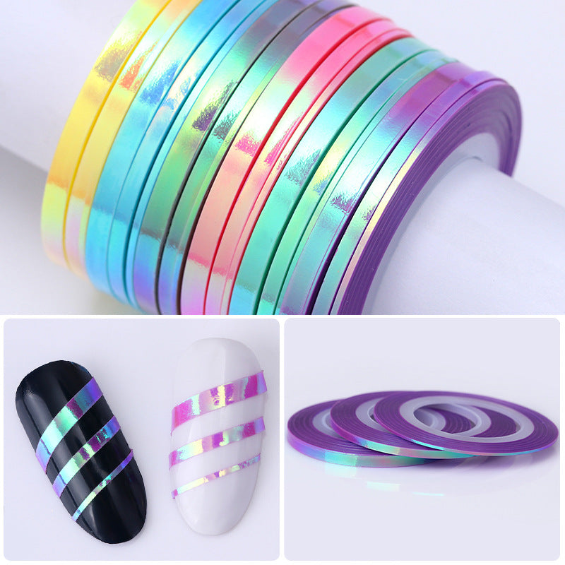 Holographic Rainbow Mermaid Striping Tape