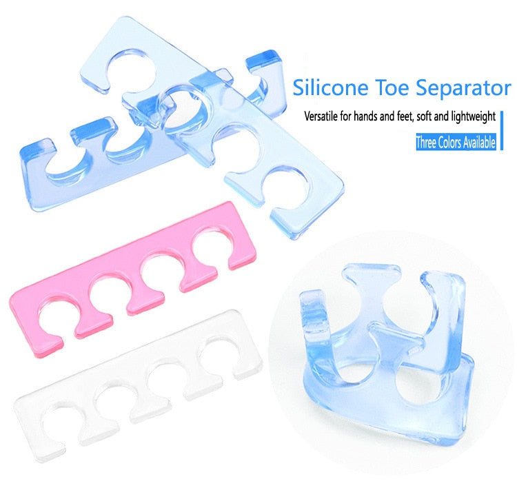 Soft Silicone Manicure Pedicure Finger Toe Spacer Separation Tool
