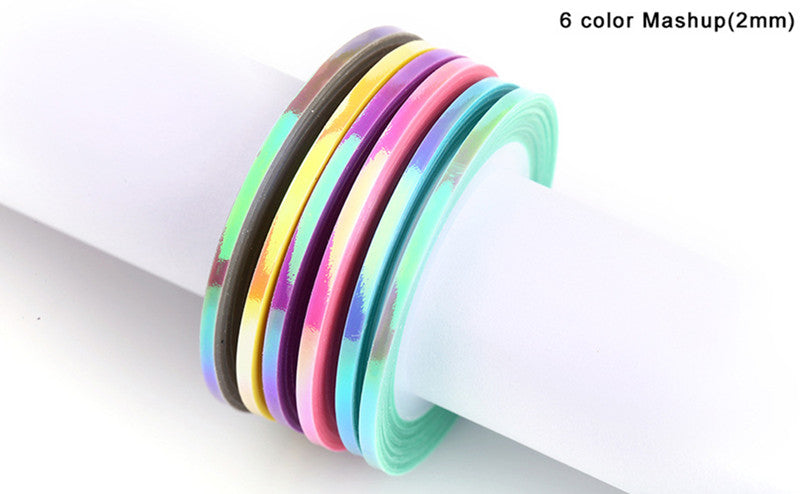 Holographic Rainbow Mermaid Striping Tape