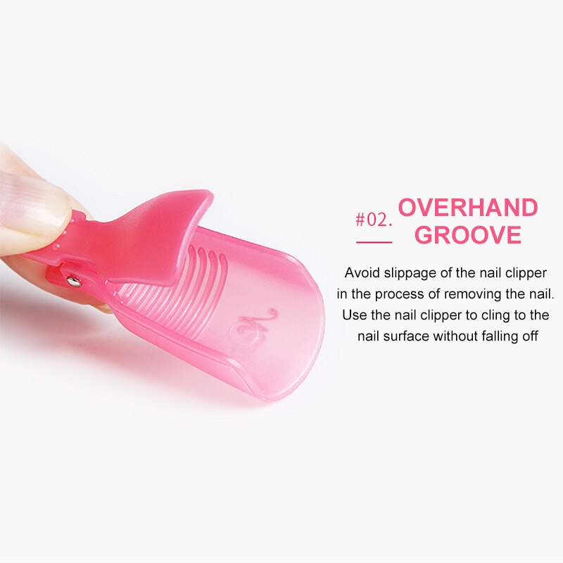 Plastic Acrylic Nail Art Soak Off Cap Clip UV Gel Polish Remover Wrap Tool