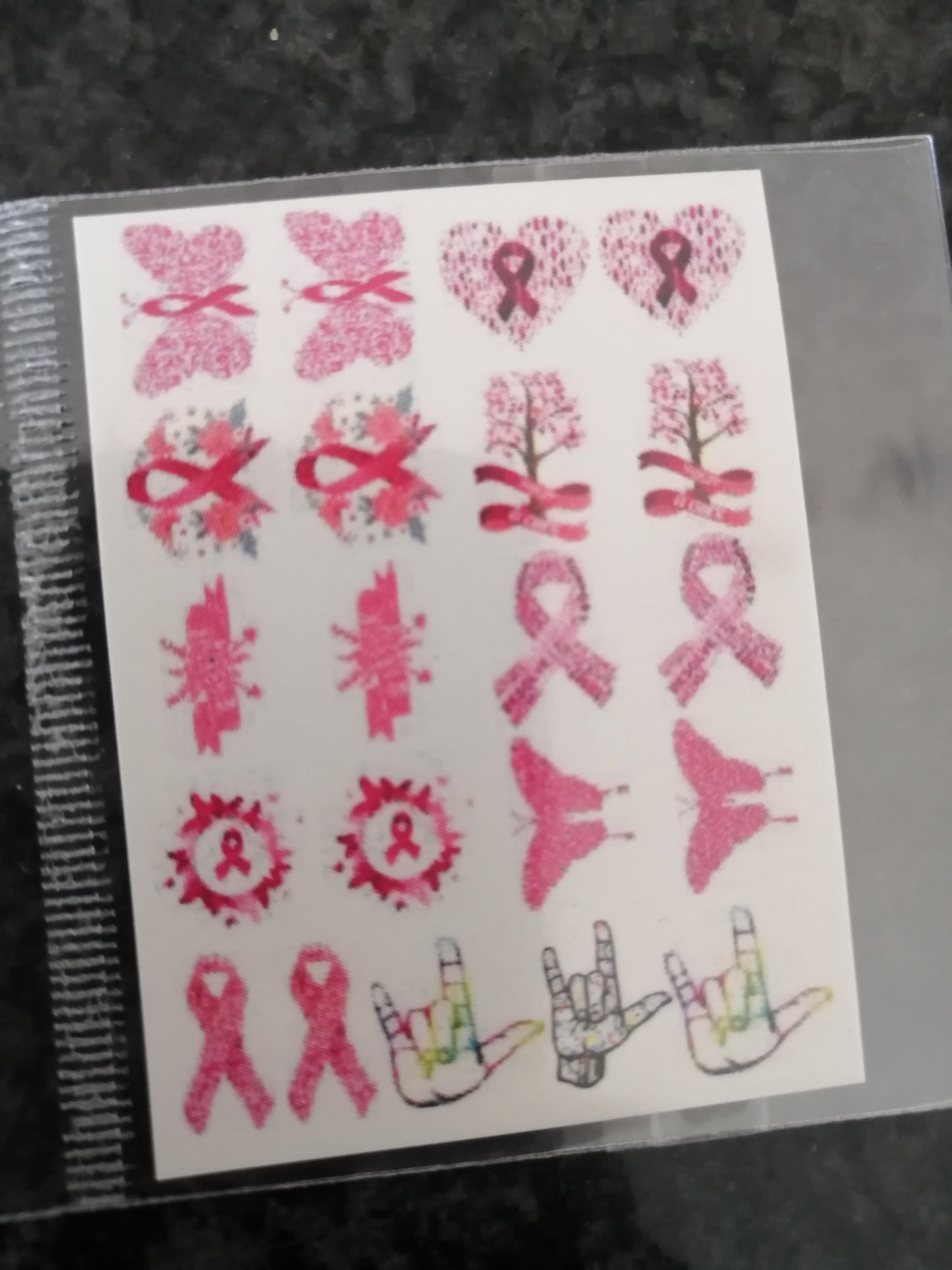 Cancer Awareness Pink Ribbon Autism Nail Decal