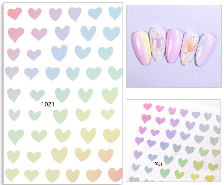 Hearts Nail Art Sticker