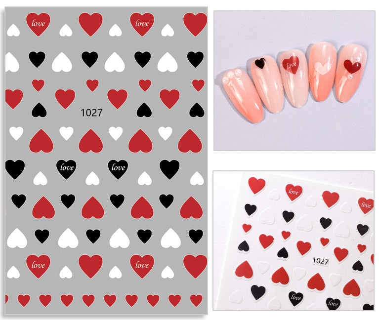 Hearts Nail Art Sticker