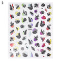 Geometric Tropical Flower Leaves Nail Art Sticker