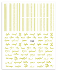 Words Text Script Nail Art Sticker