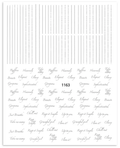 Words Text Script Nail Art Sticker