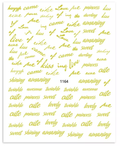 Words Text Script Nail Art Sticker