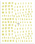 Words Text Script Nail Art Sticker