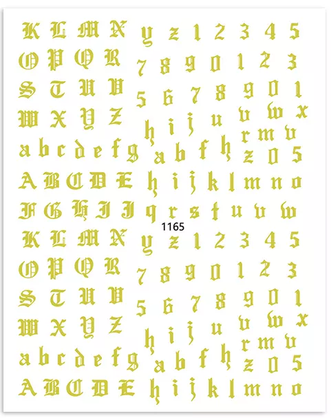Words Text Script Nail Art Sticker