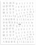 Words Text Script Nail Art Sticker