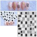 Words Text Script Nail Art Sticker
