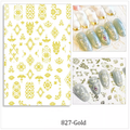 Lace Gold Nail Art Sticker