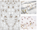 Lace Twirl Rose Gold White Flower Nail Art Sticker