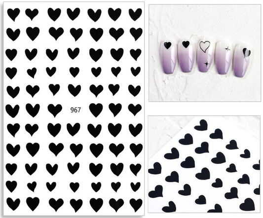 Hearts Nail Art Sticker