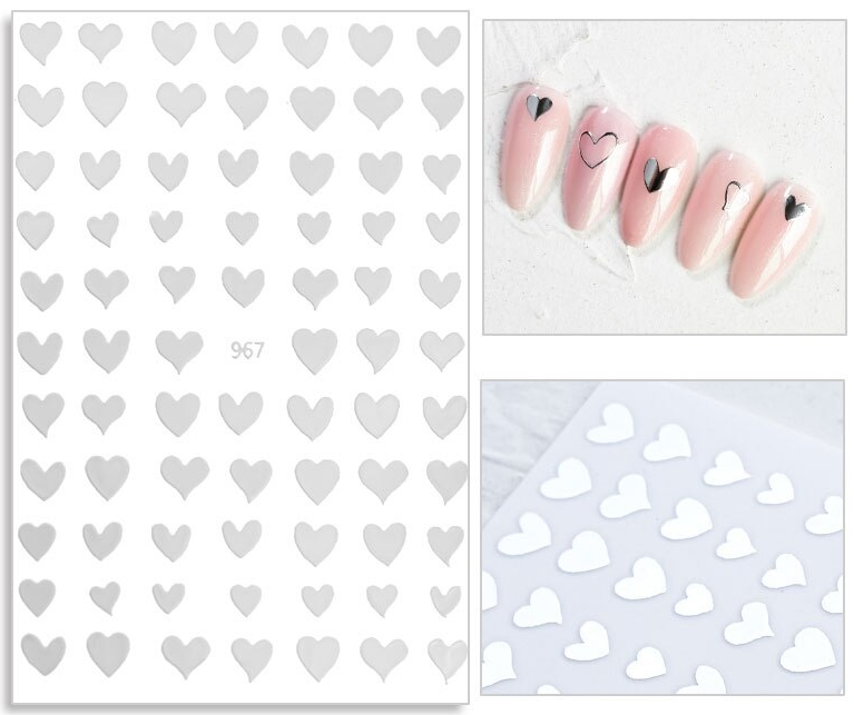 Hearts Nail Art Sticker