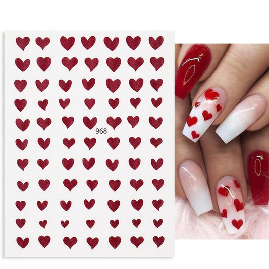 Hearts Nail Art Sticker
