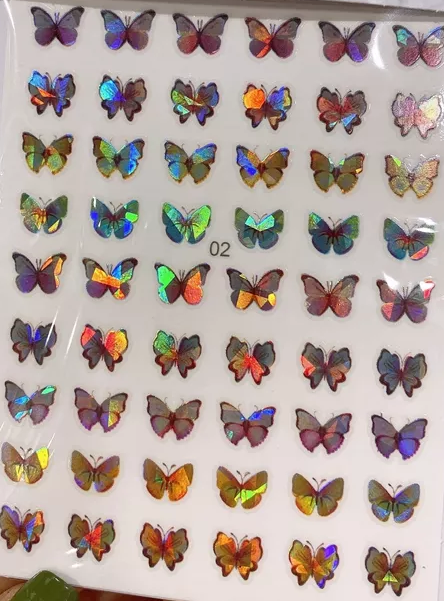 Holographic Butterfly Nail Art Sticker