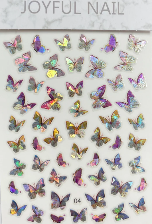 Holographic Butterfly Nail Art Sticker