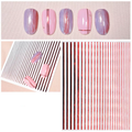 Red Line Nail Art Sticker