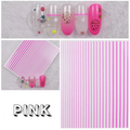 Pink Line Nail Art Sticker