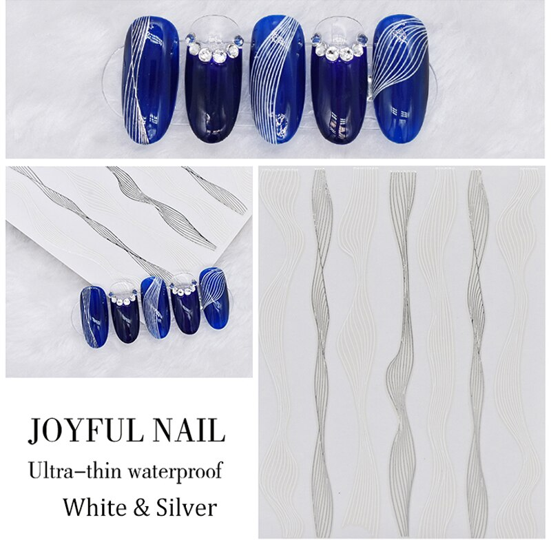 Waves Line Nail Art Sticker