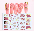 Waves Ribbon Abstract Marble Nail Art Sticker