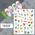 Flower Leaves Abstract  Nail Art Sticker