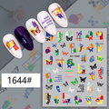 Flower Leaves Abstract  Nail Art Sticker
