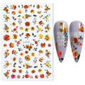 Flower Abstract Holographic Color Nail Art Sticker