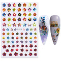 Flower Abstract Holographic Color Nail Art Sticker