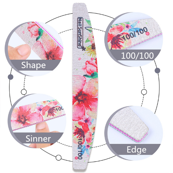 Nail Sunshine Flower Halfmoon Thick Nail File