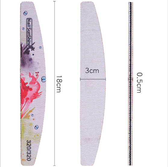 Nail Sunshine Flower Halfmoon Thick Nail File