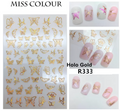Gold Butterfly Nail Art Sticker