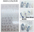 Silver Butterfly Nail Art Sticker