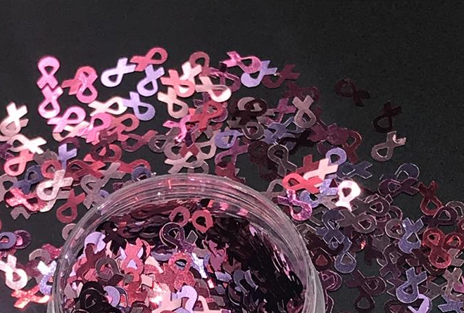 Cancer Awareness Ribbon Sequin 3g Jars