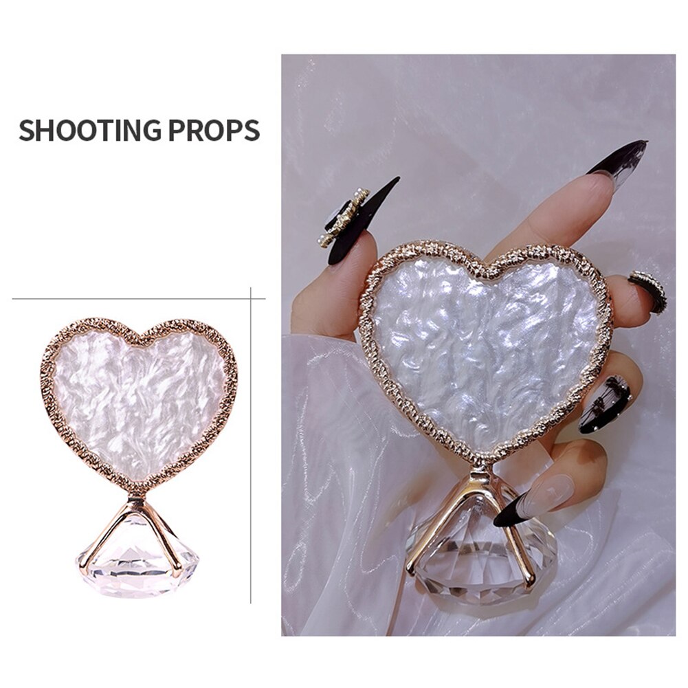 Crystal Heart Diamond Base Nail Art Mixing Plate and Display Holder
