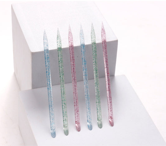 Reusable Double-head Crystal Cuticle Pusher Cuticle Removal Tool