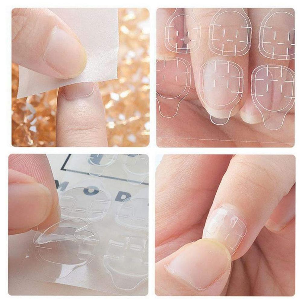 24pcs/sheet False Nail Glue Sticker Tab