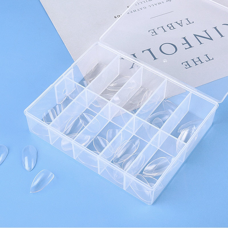 10 slot nail storage box  nail art rhinestone Jewellery bead display case plastic container