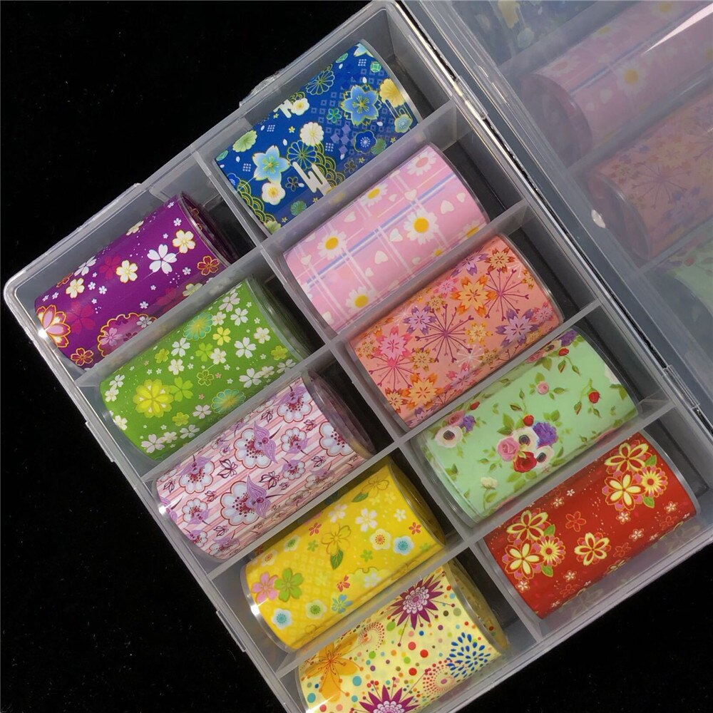 Flower Nail Art Foil Set Box