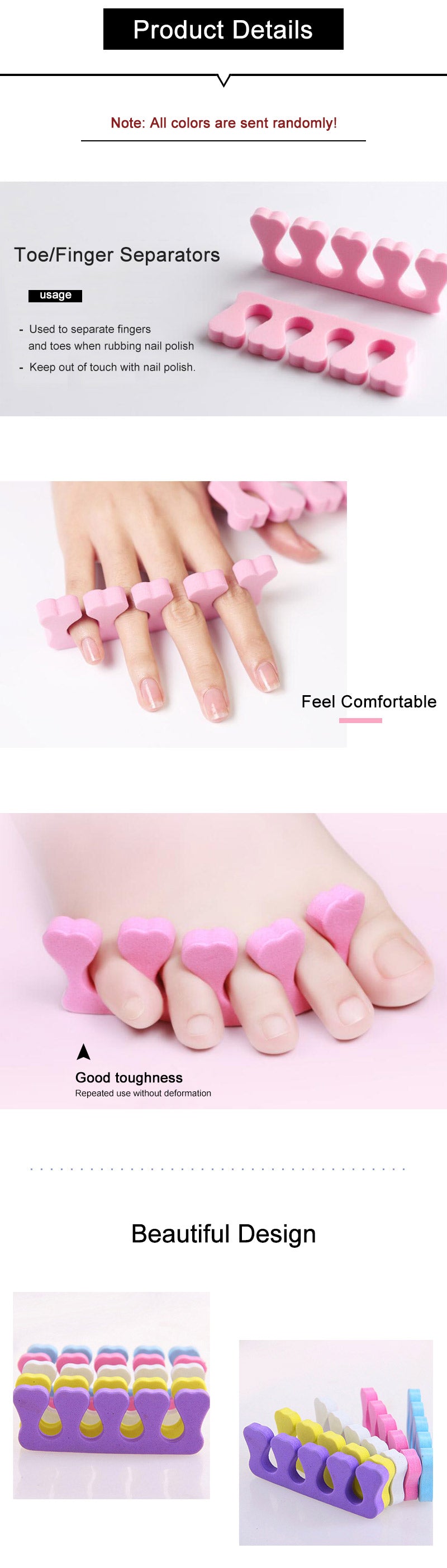 Toe Separators - White Pair